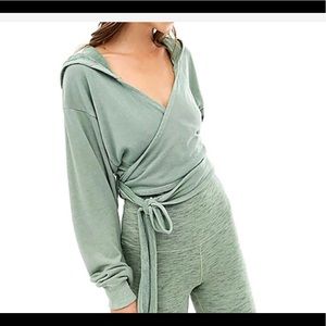 Free people hang loose wrap hoodie